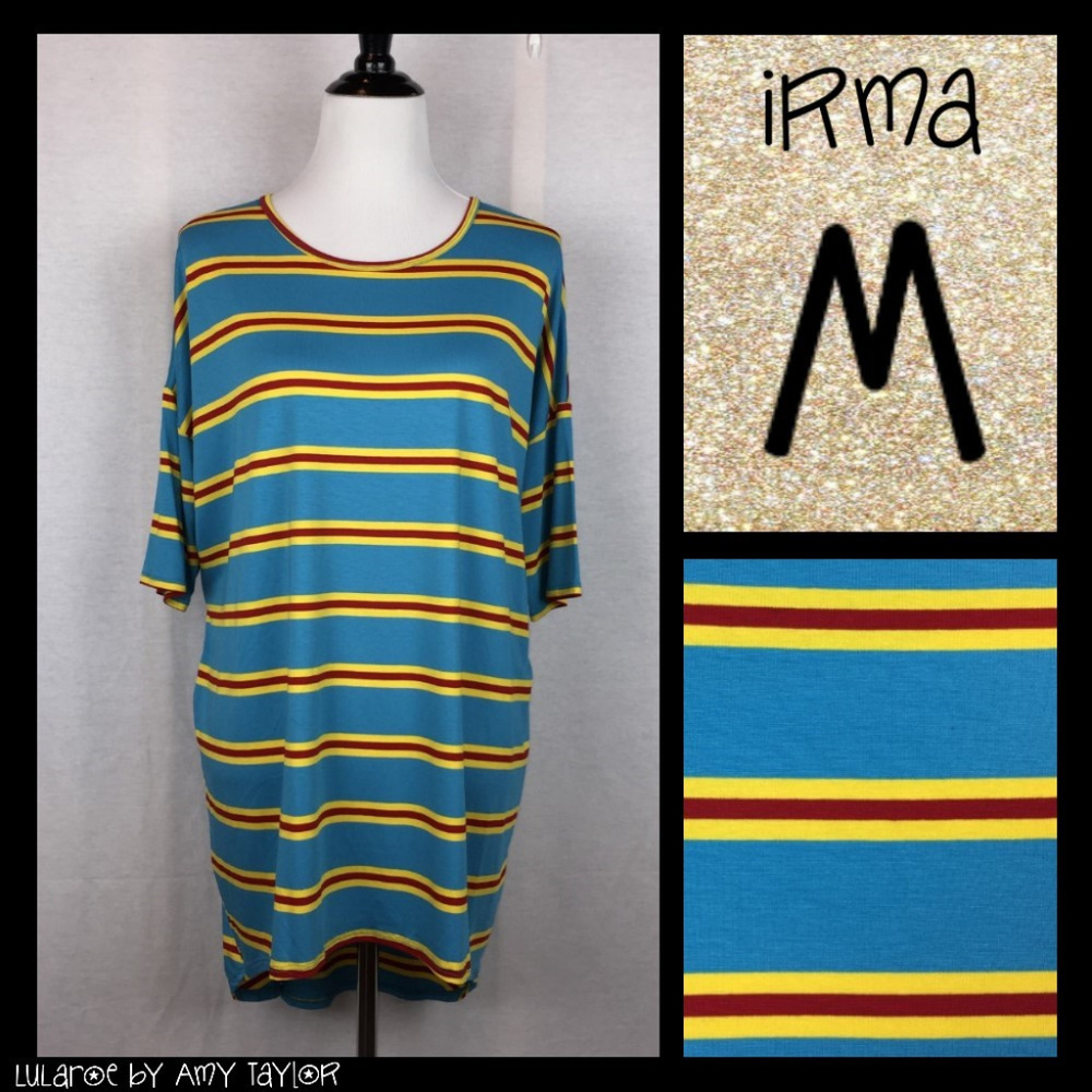 NWT LuLaRoe Irma Tunic - Stripes - M